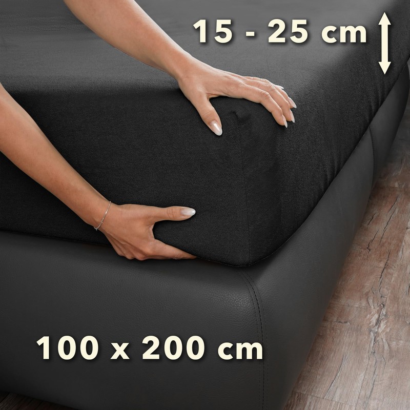 STUDIO Basic Terry Fitted Sheet 100 x 200 cm -