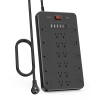 Fdtek Surge Protector Power Strip, 22 AC Multiple Outlets with