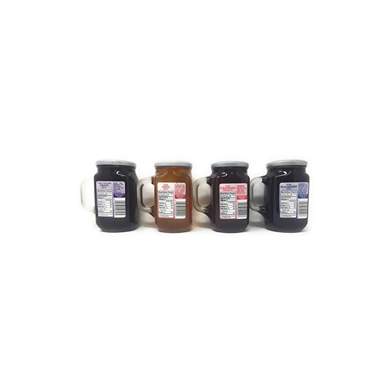 Blackburns Assorted Jellies, 4pk of 18 oz Glass Mugs with