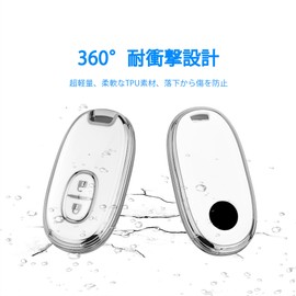 [Unhoke] Suzuki Key Case, Wagon R, Hustler, Lapin, Roox, Solio, MR Wagon, Alto, Palette, Spacia, Wagon R, Smart Key Cover, Compatible with Keychains, etc., Made of TPU, Lightweight, Scratch Prevention