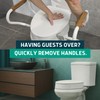 Lunderg Raised Toilet Seat with Handles - Round/Standard - Easy