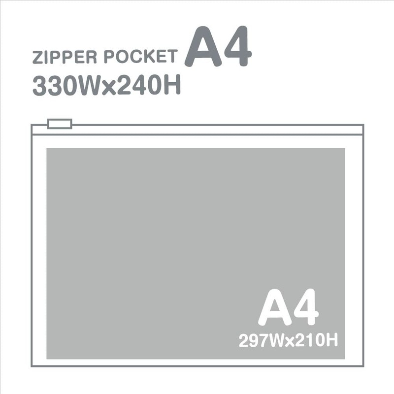 Etrangedy Costa Rica Zippered File Case A4 TRP Light Blue