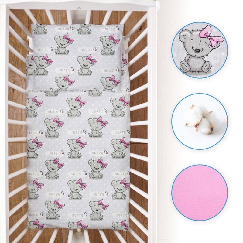 2 Piece Baby Children Quilt Duvet & Pillow Set 80x70