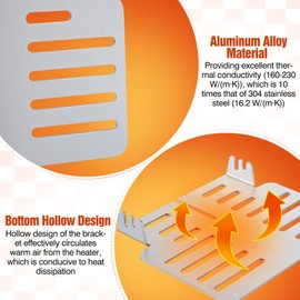 Dreyoo Heat Powered Stove Fan Mounted Accessories, Compatible with Mr. Heater Buddy MH9BX, MH12HB, MH18B, Include Aluminum Alloy Bracket for Fixing Stove Fan, 2 Bolts, 2 Wind Nuts, 4 Washers(Silver)