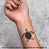4 x 'Sea Turtle Top View' Temporary Tattoos - Water