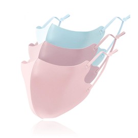 [Bojo] 夏用マスク 冷感 UVマスク 小顔効果 フェイスマスク フェイスカバー 花粉症対策 通気 日よけカバー Bセット3枚