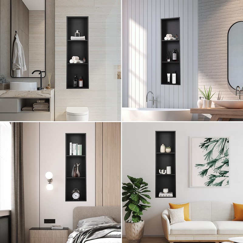 Dawot 3 Tier Stainless Steel Shower Niche, 36×12 Inch Waterproof