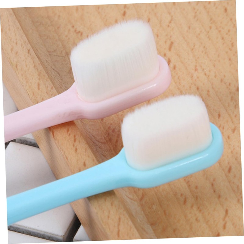 Gatuida 2pcs Fur Toothbrushes for Oral Cleaning Soft Bristles Design