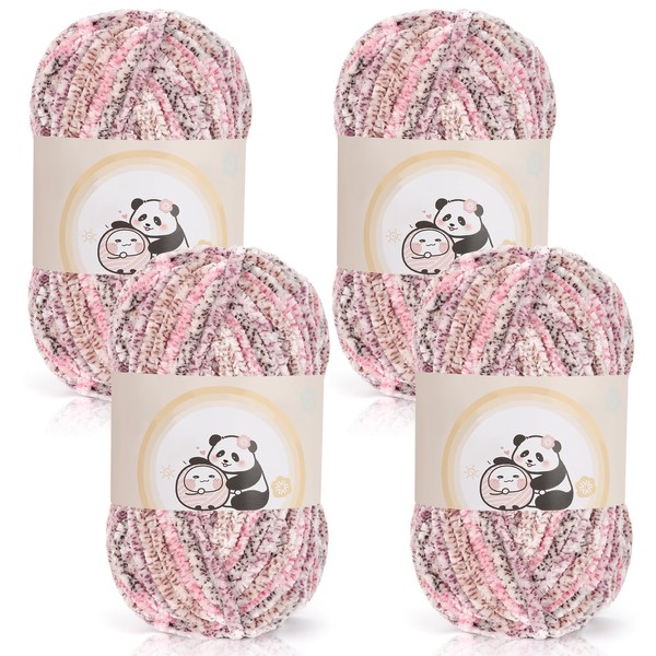 Aeelike 400 g Thick Chenille Wool for Hand Knitting, Soft