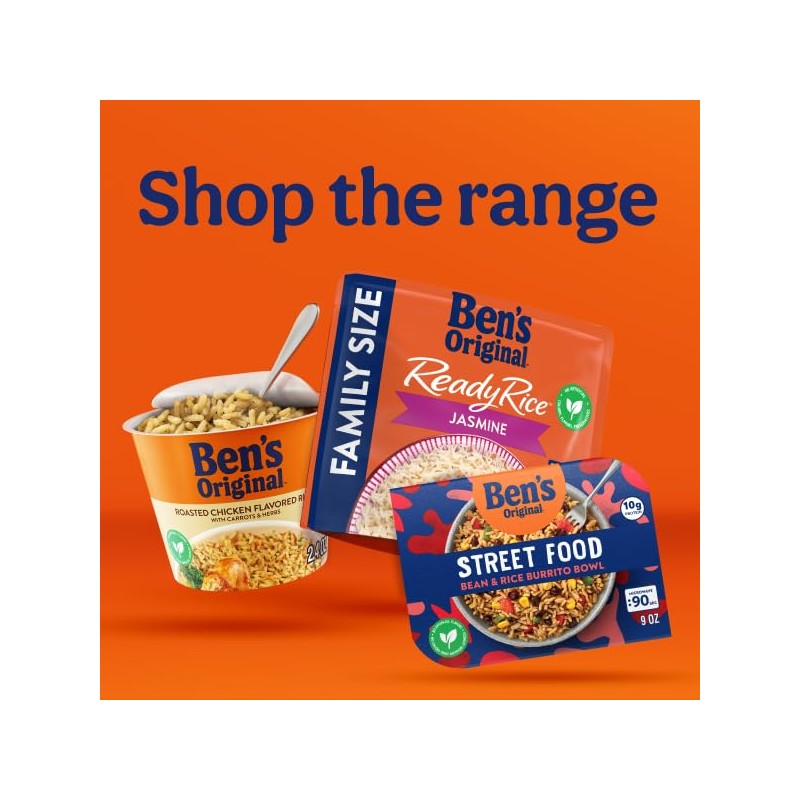 BEN'S ORIGINAL Ready Rice Jasmine Family Size Rice, Easy Dinner