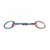 RIDING GEARS Rainbow Multi Color EGGBUTT Snaffle Horse Bits Double