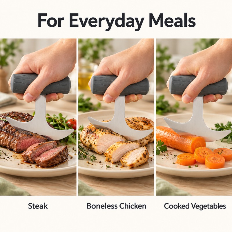 Adaptive Rocker Knife with T-Handle – Non-Slip Ergonomic Knife for
