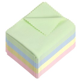 16Pcs Flute Cleaning Cloth, Microfiber Violin Cleaning Cloth Soft Instrument Cleaning Cloth for Guitar Flute Violin Piano Trumpet Sax Lenses Screen (Blue, Apricot, Green, Pink)