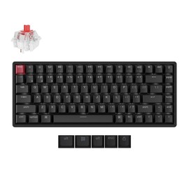 Keychron K2 75% Layout QMK Wireless and Wired Options Mechanical Keyboard Super Red Switch, White Backlight Aluminum Frame with Shine-Through Double-Shot PBT Keycaps for Mac Windows-Version 3