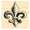 Fleur De Lis Rubber Stamp WM p34 by Dragonflylaser