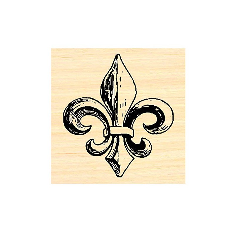 Fleur De Lis Rubber Stamp WM p34 by Dragonflylaser