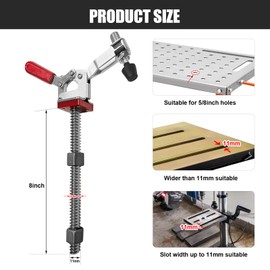 JMSMSH ∅5/8" Insert Clamp/8" Drill Press Clamp Quick-Set Hold Down Clamp