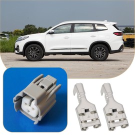 YINETTECH 50pcs 6.35 mm Crimp Flat Plug Socket 1.0-2.5mm² Spade Terminal Electrical Wire Crimp Connectors Suitable for Automotive Cable Automotive Electrical