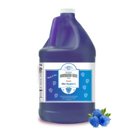 Blue Raspberry Snow Cone Syrup, 1 Gallon, Made in the USA (128 Fl Oz, Blue Raspberry)