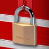 Master Lock 140TRI Solid Brass Padlock with Key, 3 Pack