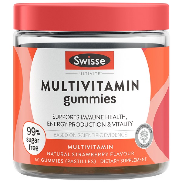 Swisse Multivitamin Gummies 60 - Natural Strawberry Flavour - Expiry 06/24