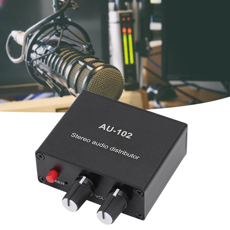 2 Channel Amplifier 1 Input 2 Output Active Stereo Audio
