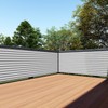 TANG 3' x 21' Gray White Stripe Balcony Privacy Screen