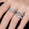 AnuClub Moissanite Engagement Rings Bridal Set 4.52cttw D Color VVS1