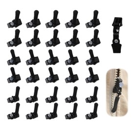 JEPELUS 30Pcs Zipper Repair Kit, Plastic Detachable Zipper Pull Replacement Pulls Universal, Quick Install Zippers No Sewing Required for Bags Purses Luggage Jacket Backpack (3 Different Size)