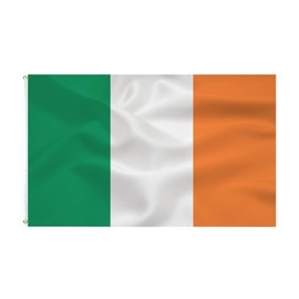 Irish Flag Ireland National Flag 3x5FT -(90x150cm) St Patrick's Day Party Decoration Indoor/Outdoor Quality Polyester with Vivid Color and Brass Grommets Decorations