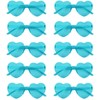 NACHLYNN 10 Pairs Heart Sunglasses Women Rimless Heart Shaped Sunglasses