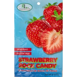 GT Strawberry Rock Candy, 4.23 Ounce Bag, 1 Pack