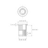 NOLDAR | Flat Head Carbon Steel Rivet Nuts (Yellow Zinc