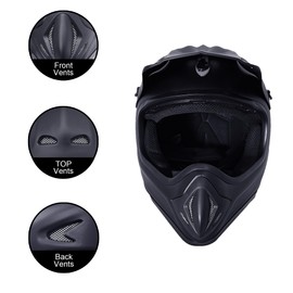 KRN Adult Off-Road Helmet ATV Helmet DOT Approved- Motorcycle Motocross Dirt Bike Helmet (M)