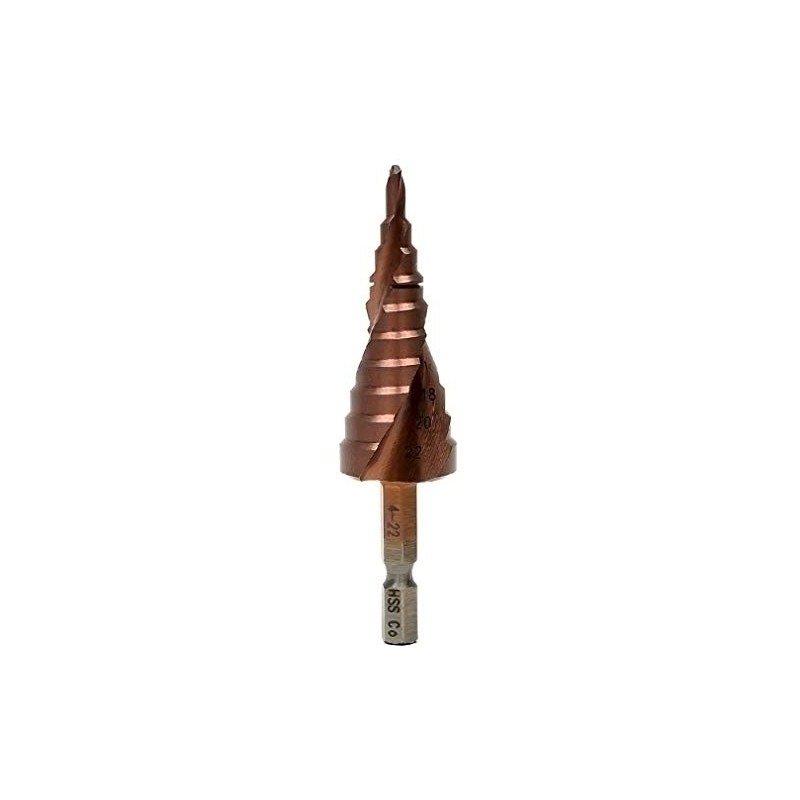 Mengshen Drill Bit 4-22 mm, HSS M35 Cobalt Step Drill
