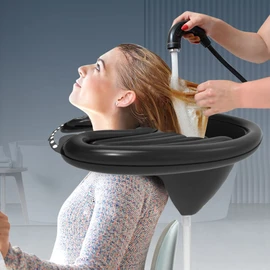 Portable Inflatable Shampoo Basin for Elderly Disabled Pregnant Women Postoperative Patients Bedridden Patients at Home or Hospital,Dye or Cut Hair Black