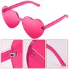 Maxdot Heart Shape Sunglasses Rimless Transparent Heart Glasses Party Favors
