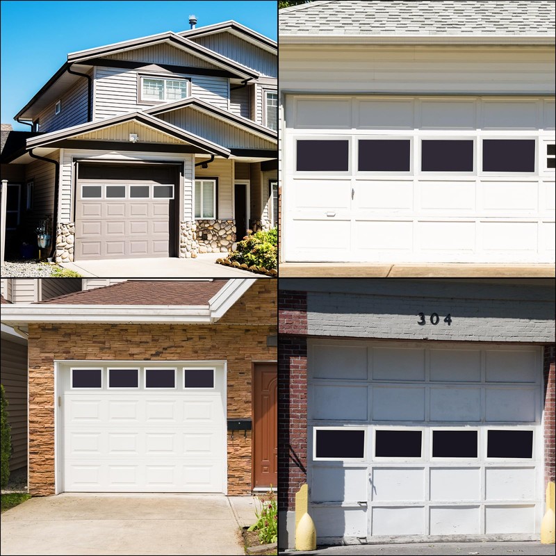 NeatiEase 4 Pcs Garage Door Windows, Replacement Vinyl Windows Inserts