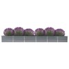 CHARMMA Raised Bed Gray Galvanized Steel Large Durable Raised Bed,Pots