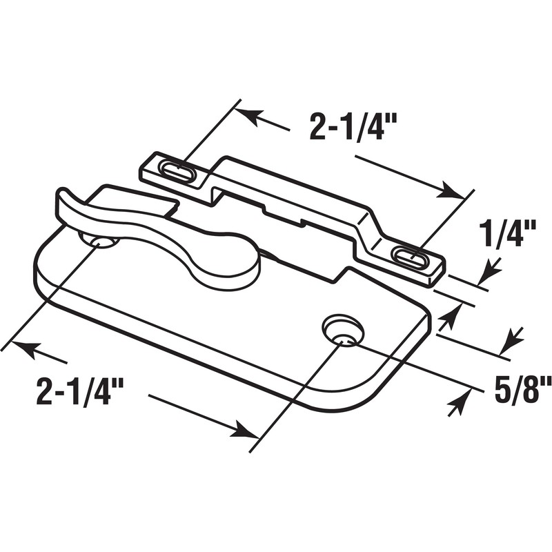 Prime-Line F 2898 Window Sash Lock 2-1/4 H/C w/ Keeper