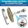 High Pressure Shower Head - Anti-Clogging Silicone Nozzles - 2.5