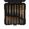 QWORK® 99Pcs High-Speed Steel Drill Bit Set, 1.5-10mm Titanium Coated