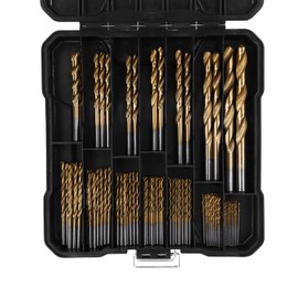 QWORK® 99Pcs High-Speed Steel Drill Bit Set, 1.5-10mm Titanium Coated HSS Drill Bits, Metal Drill Bits with Storage Case, for Metal, Wood & Plastic