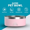ALPINE Set of 2 Stainless Steel Dog Bowls, Non Slip,