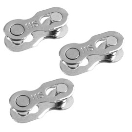 3 Pairs Reusable Bicycle Missing Links for 11 Speed Chains, Made of Silver Steel, Quick Release Chain Links, Compatible with Standard Bicycle Chains