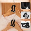 Clothes Hanger Connector Hooks, 40 Pack Black Velvet Hangers for