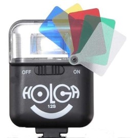 Holga 12S Hot Shoe Flash for 135 TIM Camera, Recycles in 6-8 Seconds, GN 12, Black