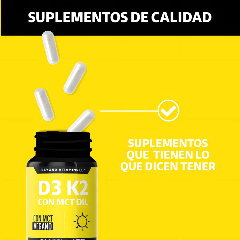Vitamina Mct Oil Azúcar Suplemento Alimenticio Vegano Beyond Vitamins Vitaminas