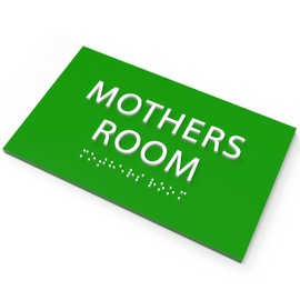 ADA CENTRAL SIGNS - 6" X4" Mothers Room Sign - Tactile Graphics Grade 2 Braille Text Lactation room| Nursing Room ADA Compliant Wall Mount Plastic Signs For Hospital, Offices, Clinics & Apartments
