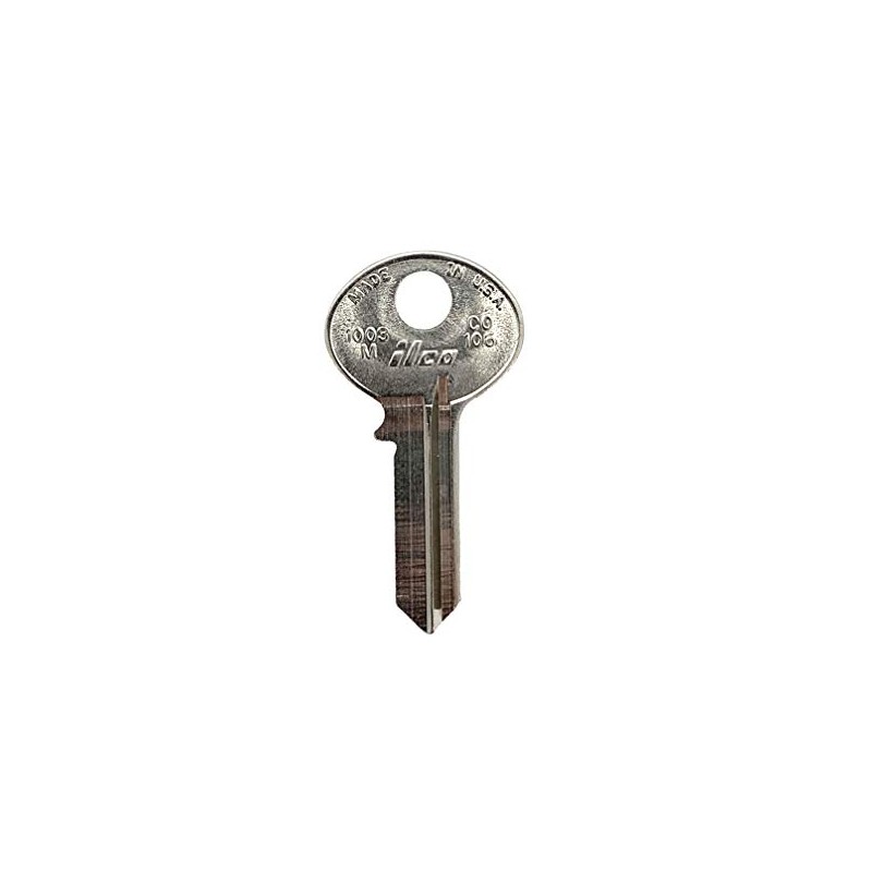 Kaba Ilco 1003M-CO106 Key Blank, Type CO106, 10-Pack, Nickel Plated